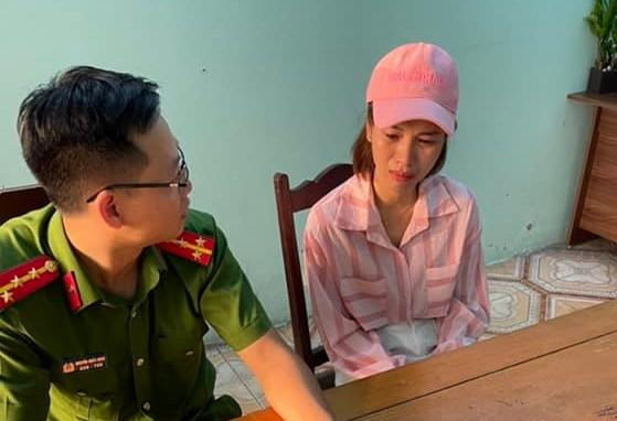 Đối tượng Phạm Thị Nguyệt bị công an phát hiện, bắt giữ. Ảnh: Công an tỉnh Vĩnh Phúc.