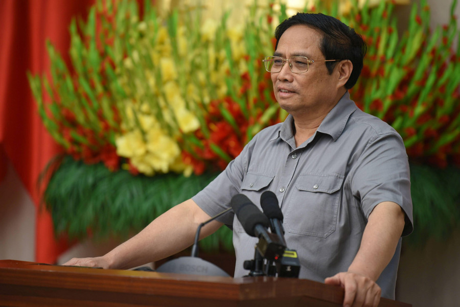 Thủ tướng Phạm Minh Chính phát biểu tại buổi làm việc.
