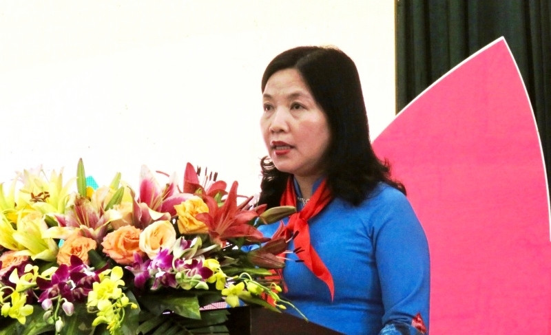 Bà Phạm Thị Thanh Thuỷ - Trưởng Ban Dân vận Tỉnh ủy, Chủ tịch Ủy ban MTTQ tỉnh Thanh Hóa phát biểu tại Đại hội. Ảnh: TL. Bà Phạm Thị Thanh Thuỷ - Trưởng Ban Dân vận Tỉnh ủy, Chủ tịch Ủy ban MTTQ tỉnh Thanh Hóa phát biểu tại Đại hội. Ảnh: TL.