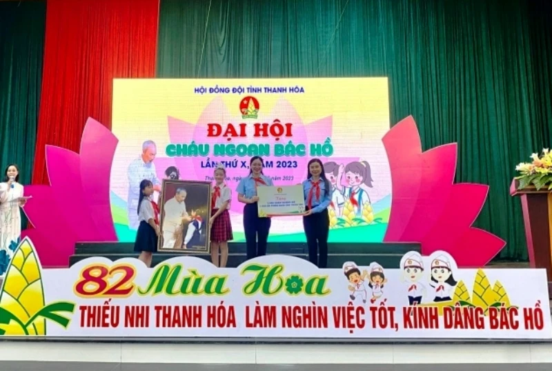  Đại hội Cháu ngoan Bác Hồ tỉnh Thanh Hóa lần thứ X- năm 2023. Ảnh: Thế Lượng.