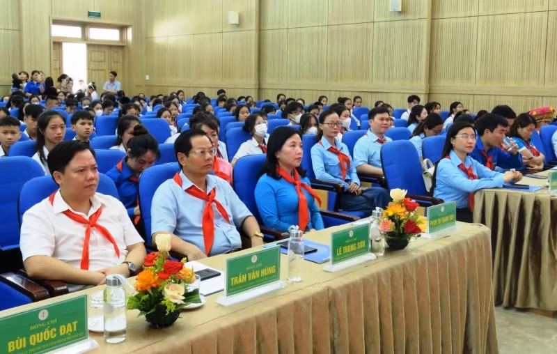 Các đại biểu dự Đại hội CHáu ngoan Bác Hồ tỉnh Thanh Hóa lần thứ X-năm 2023. Ảnh: TL.