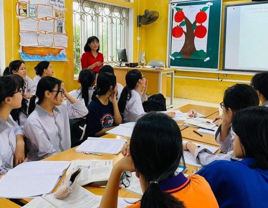 Giờ học tại Trường THPT Bình Xuyên, Vĩnh Phúc.