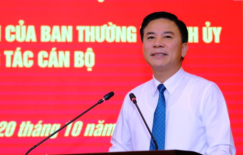 Bí thư Tỉnh ủy Thanh Hóa Đỗ Trọng Hưng phát biểu tại hội nghị. Ảnh: MH.