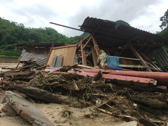 Nhà cửa của người dân ở Sa Ná