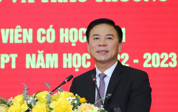 Bí thư Tỉnh ủy Thanh Hóa Đỗ Trọng Hưng phát biểu tại buổi lễ. Ảnh: TL. Bí thư Tỉnh ủy Thanh Hóa Đỗ Trọng Hưng phát biểu tại buổi lễ. Ảnh: TL.