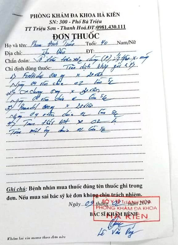 Đơn thuốc cho bệnh nhân Đơn thuốc cho bệnh nhân