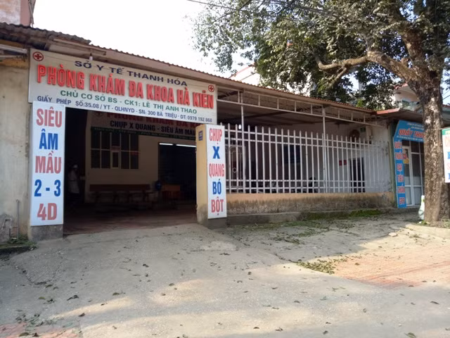 Phòng khám Đa khoa Hà Kiên- nơi xảy ra vụ việc.