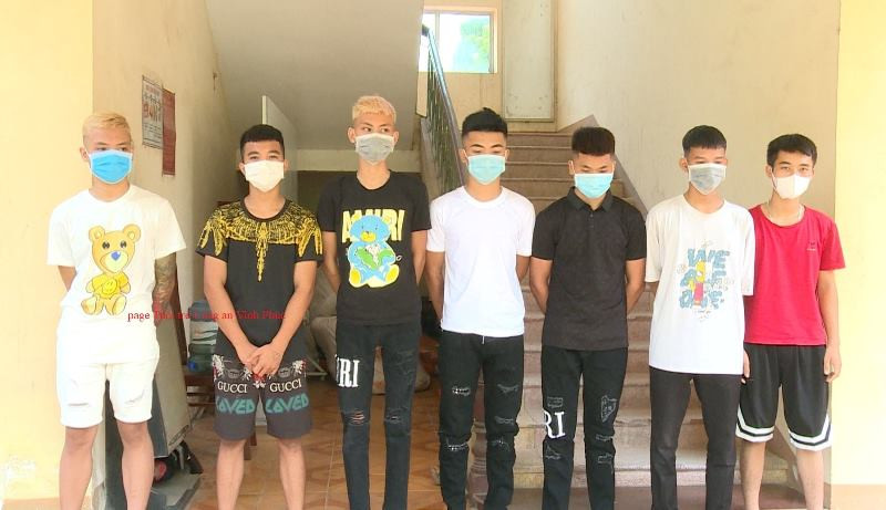 7 đối tượng tại Công an huyện Bình Xuyên