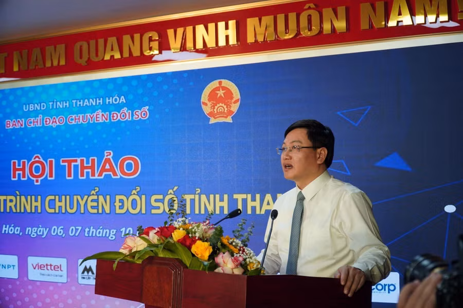 Ông Mai Xuân Liêm - Phó Chủ tịch UBND tỉnh Thanh Hóa phát biểu tại buổi lễ.