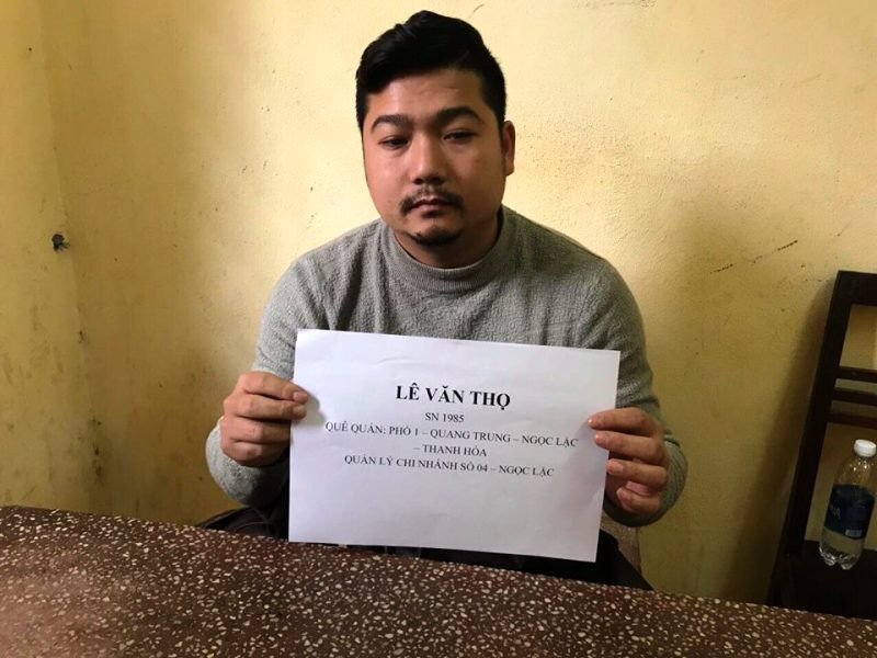 Đôi tượng Lê Văn Thọ. Ảnh: Công an TP Thanh Hóa cung cấp