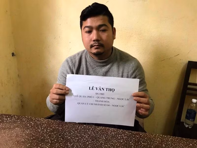 Đôi tượng Lê Văn Thọ. Ảnh: Công an TP Thanh Hóa cung cấp