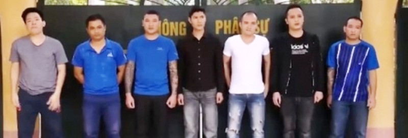 Những đối tượng của "Tập đoàn Nam Long" bị bắt giữ. (Ảnh Công an Thanh Hóa cung cấp) Những đối tượng của "Tập đoàn Nam Long" bị bắt giữ. (Ảnh Công an Thanh Hóa cung cấp)