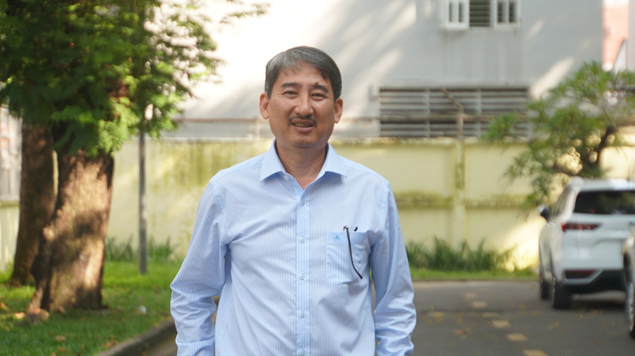 PGS.TS Nguyễn Thanh Hải tại Trường Đại học Sư phạm Kỹ thuật, tháng 11/2023. Ảnh: Mạnh Tùng