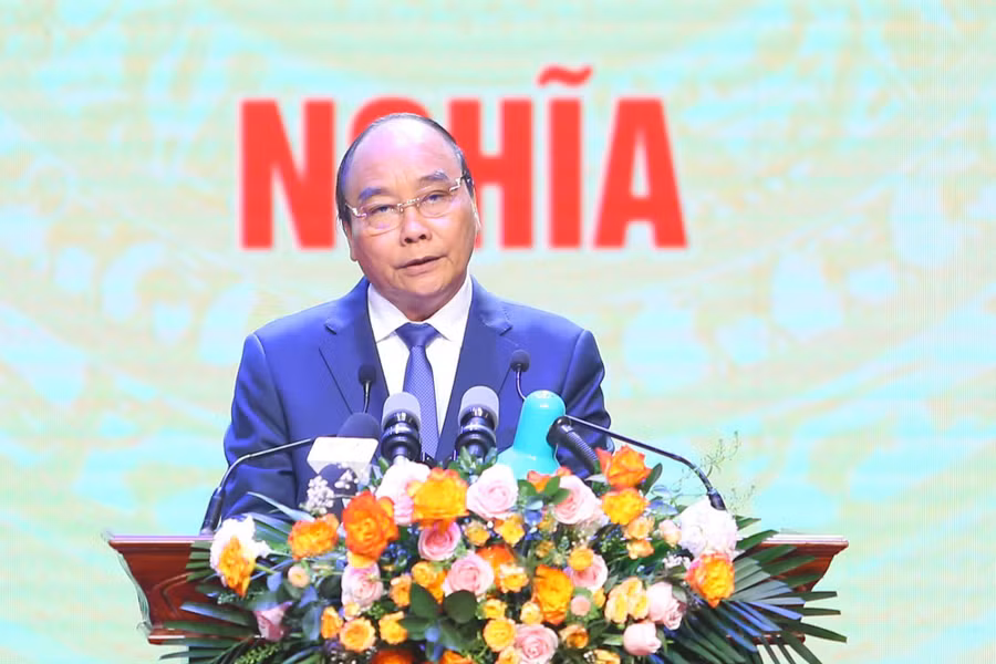 Chủ tịch nước Nguyễn Xuân Phúc phát biểu tại buổi lễ Chủ tịch nước Nguyễn Xuân Phúc phát biểu tại buổi lễ