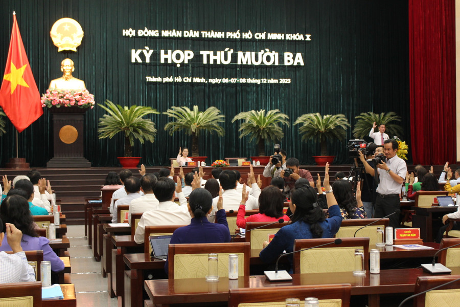 Toàn cảnh kỳ họp thứ 13, HĐND TPHCM. (Ảnh: Thành Nhân)