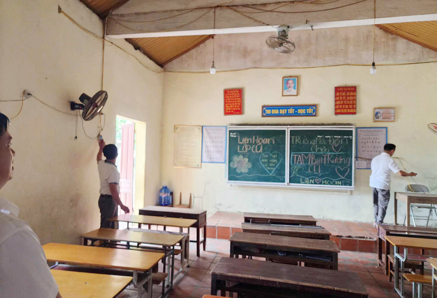 Điểm trường lẻ Thanh Nam sau nhiều năm sử dụng đã cũ kỹ, xuống cấp, không đảm bảo an toàn cho dạy và học. Ảnh: Hồ Lài