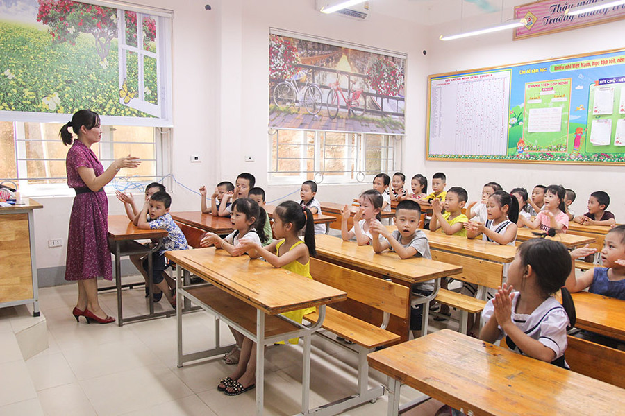 Hầu hết các trường Tiểu học ở TP Vinh, Nghệ An dành riêng buổi chiều để đón học sinh lớp 1 tựu trường