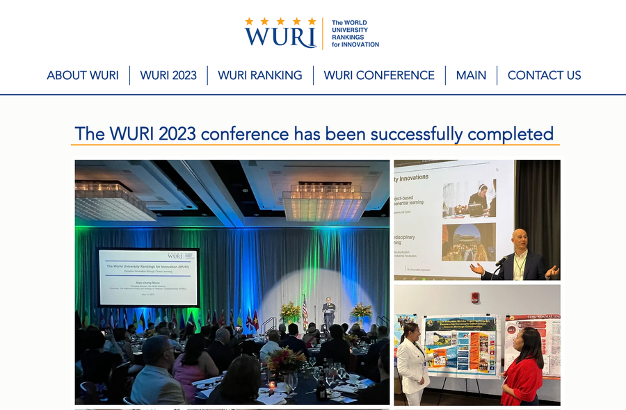 Trang web WURI Ranking. Ảnh: WURI Trang web WURI Ranking. Ảnh: WURI