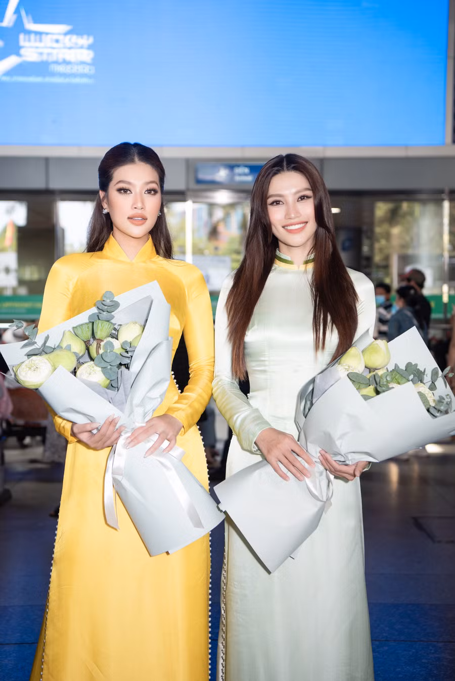 Hoa hậu Hòa bình Việt Nam – Đoàn Thiên Ân và Á hậu 1 - Chế Nguyễn Quỳnh Châu.