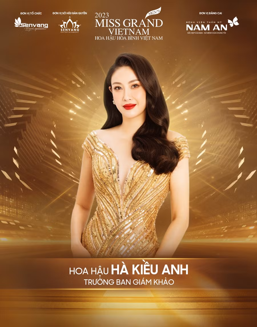 Trưởng ban giám khảo của Miss Grand Vietnam - Hoa hậu Hòa bình Việt Nam 2023 là Hoa hậu Hà Kiều Anh.