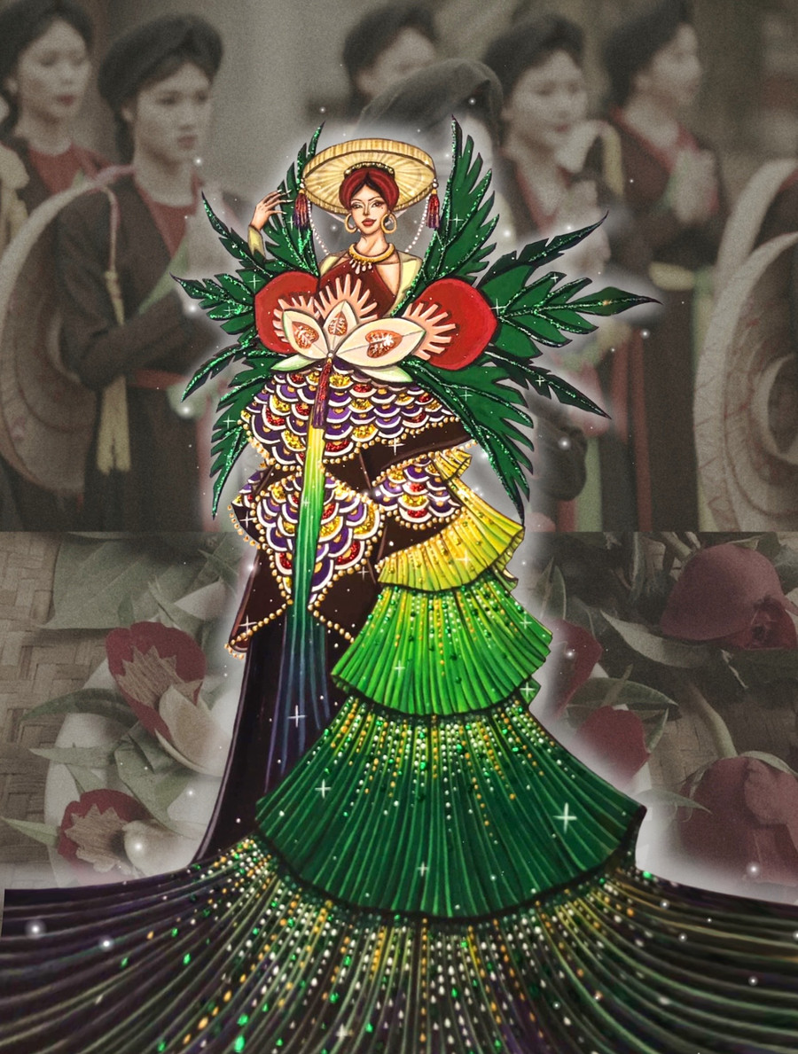 Tác phẩm Trầu Cánh Phượng - Lê Minh Nhật.