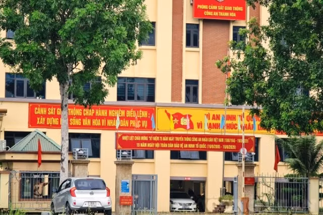 Phòng CSGT,Công an tỉnh Thanh Hóa- nơi đại úy Lê Văn Tuân công tác.