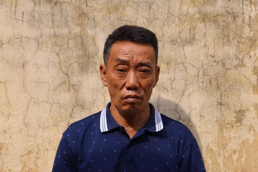 Đối tượng Đào Ngọc Thìn tại cơ quan Công an. 