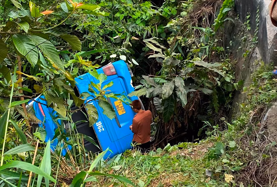 Hiện trường vụ tai nạn.