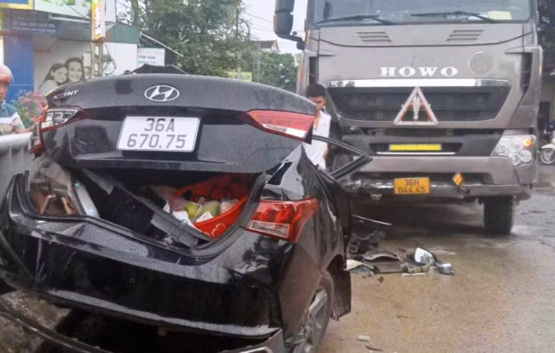 Hiện trường vụ tai nạn. Ảnh: Người dân cung cấp.