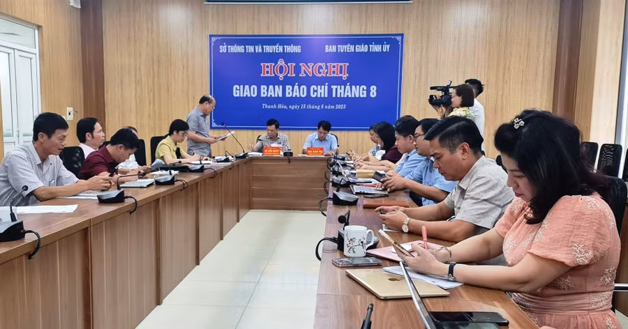 Thanh Hóa tổ chức Hội nghị giao ban báo chí định kỳ tháng 8/2023. Ảnh: TL. Thanh Hóa tổ chức Hội nghị giao ban báo chí định kỳ tháng 8/2023. Ảnh: TL.