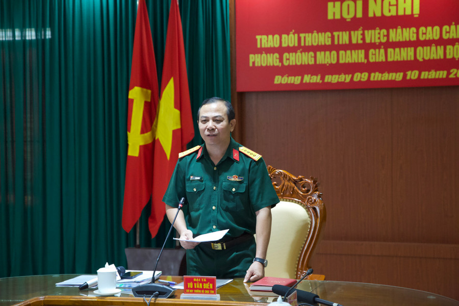 Đại tá Vũ Văn Điền, Chỉ huy trưởng Bộ Chỉ huy Quân sự tỉnh Đồng Nai. (Ảnh: H.P)
