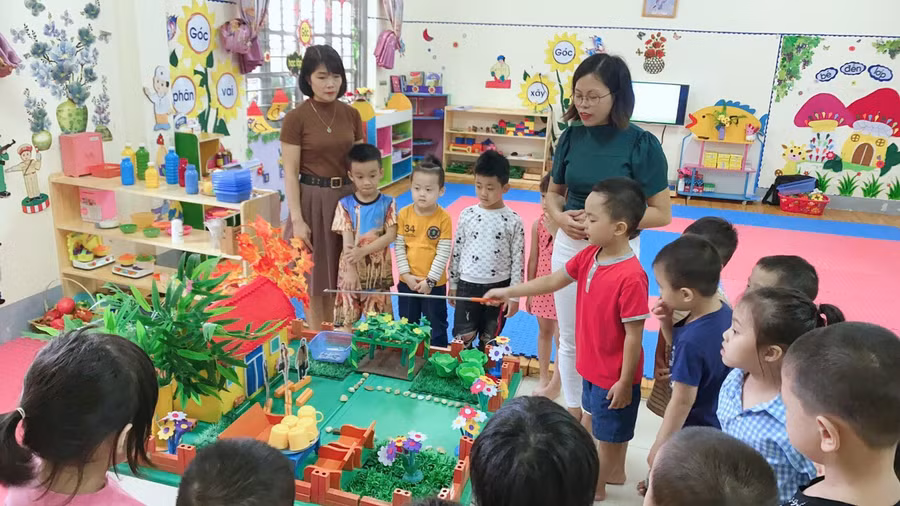 Hoạt động của trẻ tại Trường Mầm non Tích Sơn