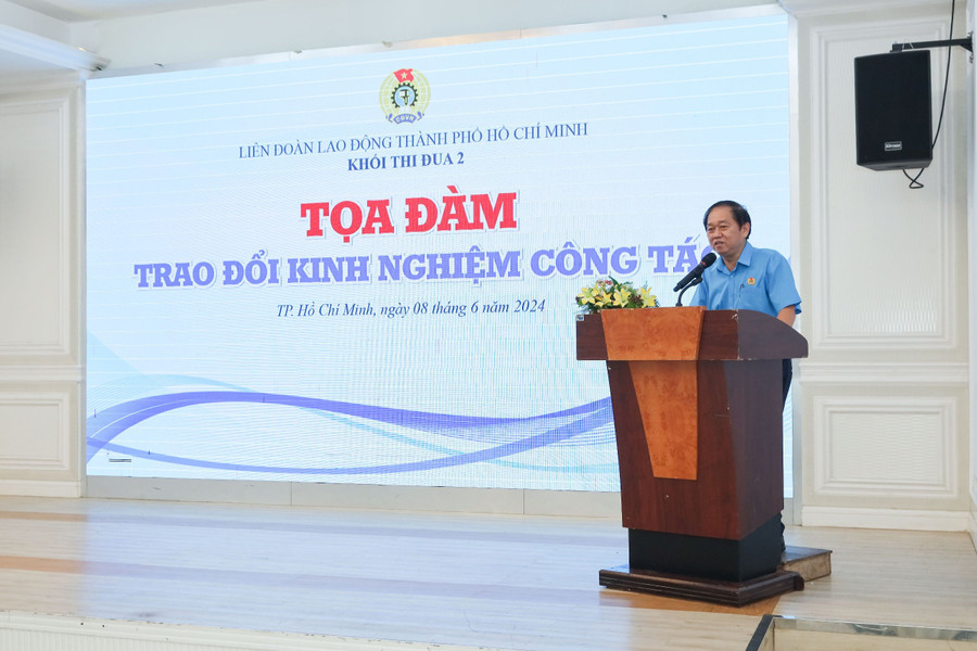 Ông Nguyễn Thiện Duy, Chủ tịch Công đoàn cơ sở Đại học Kinh tế TPHCM, Khối trưởng khối thi đua số 2. (Ảnh: Khánh Huy) Ông Nguyễn Thiện Duy, Chủ tịch Công đoàn cơ sở Đại học Kinh tế TPHCM, Khối trưởng khối thi đua số 2. (Ảnh: Khánh Huy)