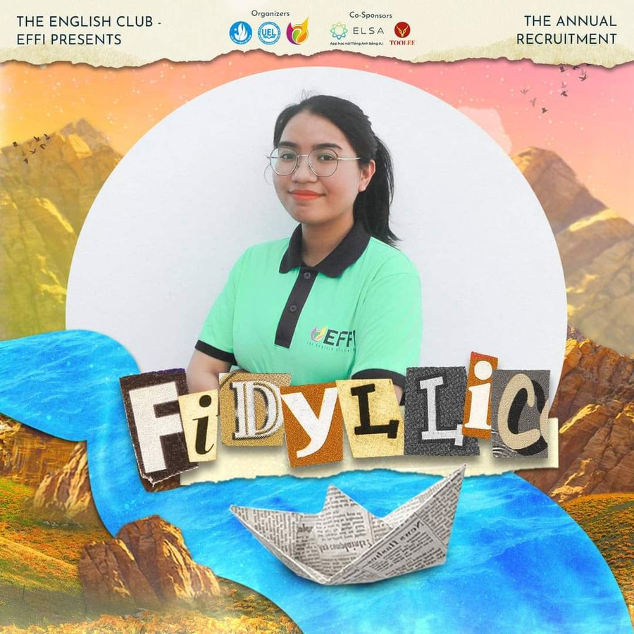 Lan Thảo tham gia câu lạc bộ Tiếng Anh ở Trường ĐH Kinh tế - Luật. Ảnh: NVCC