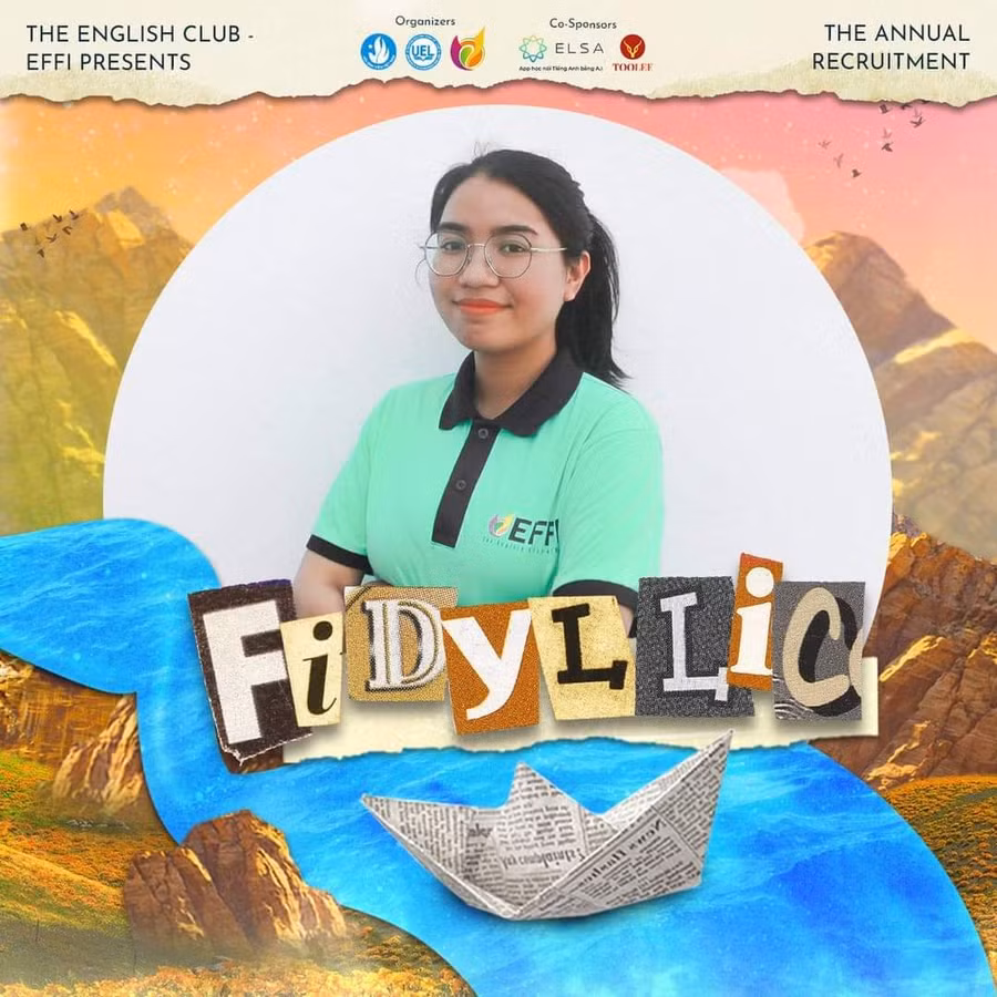 Lan Thảo tham gia câu lạc bộ Tiếng Anh ở Trường ĐH Kinh tế - Luật. Ảnh: NVCC