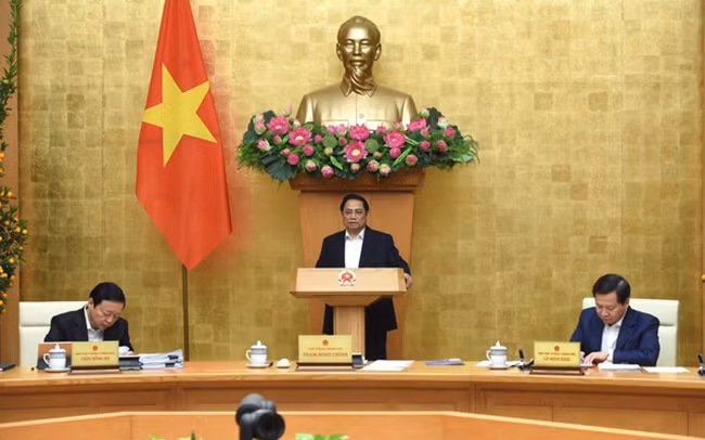 Sáng 2/2, dưới sự chủ trì của Thủ tướng Phạm Minh Chính, Chính phủ họp phiên thường kỳ tháng 1/2023 - Ảnh: VGP.