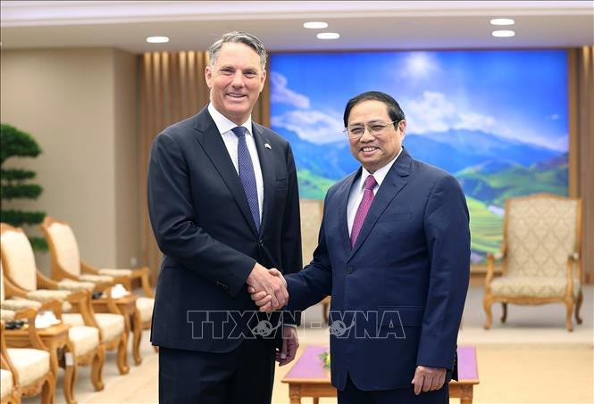 Thủ tướng Phạm Minh Chính tiếp Phó Thủ tướng, Bộ trưởng Quốc phòng Australia Richard Marles. Thủ tướng Phạm Minh Chính tiếp Phó Thủ tướng, Bộ trưởng Quốc phòng Australia Richard Marles.