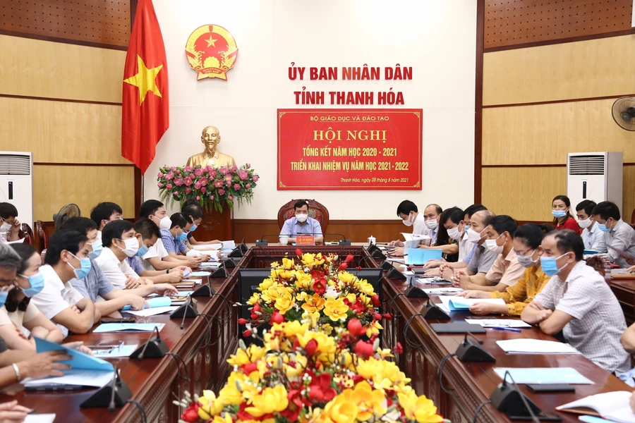 Đại diện tỉnh Thanh Hóa dự Hội nghị toàn quốc tổng kết năm học 2020-2021, triển khai nhiệm vụ năm học 2021-2022.