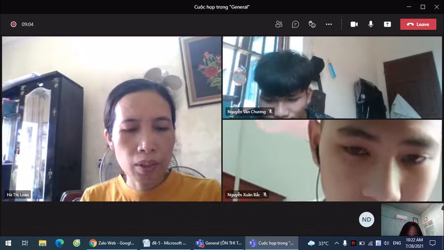 Cô Hà Thị Loan ôn tập trực tuyến cho học sinh trường THPT Lục Nam