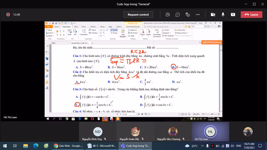 Ôn tập trực tuyến cho học sinh Trường THPT Lục Nam