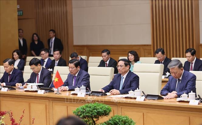 Thủ tướng Phạm Minh Chính phát biểu tại cuộc hội kiến Tổng Bí thư, Chủ tịch nước Trung Quốc Tập Cận Bình. Ảnh: Dương Giang/TTXVN Thủ tướng Phạm Minh Chính phát biểu tại cuộc hội kiến Tổng Bí thư, Chủ tịch nước Trung Quốc Tập Cận Bình. Ảnh: Dương Giang/TTXVN