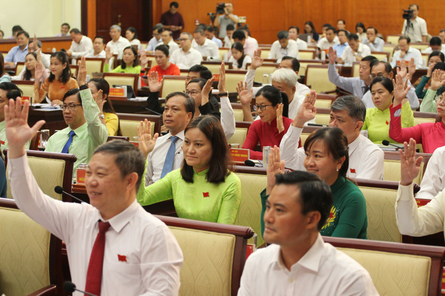 Các đại biểu dự kỳ họp của HĐND TPHCM. Ảnh: Nguyễn Nhân Các đại biểu dự kỳ họp của HĐND TPHCM. Ảnh: Nguyễn Nhân