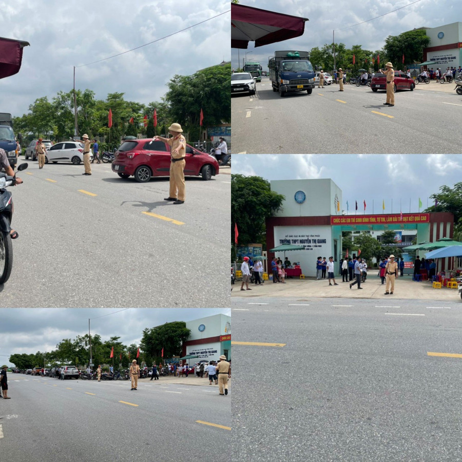 Thành công của Kỳ thi tốt nghiệp THPT hàng năm có sự đóng góp không nhỏ công sức của lực lượng CSGT Công an tỉnh Vĩnh Phúc.