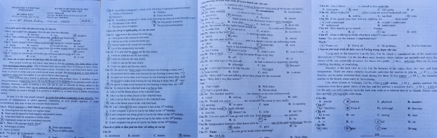Đề thi môn Tiếng Anh mã 001 tại Kỳ thi tuyển sinh THPT tỉnh Yên Bái. Đề thi môn Tiếng Anh mã 001 tại Kỳ thi tuyển sinh THPT tỉnh Yên Bái.