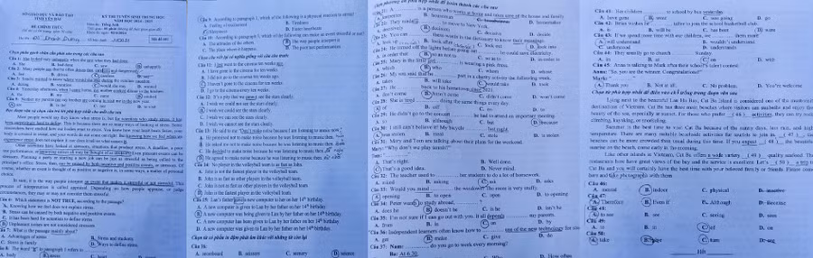 Đề thi môn Tiếng Anh mã 001 tại Kỳ thi tuyển sinh THPT tỉnh Yên Bái.