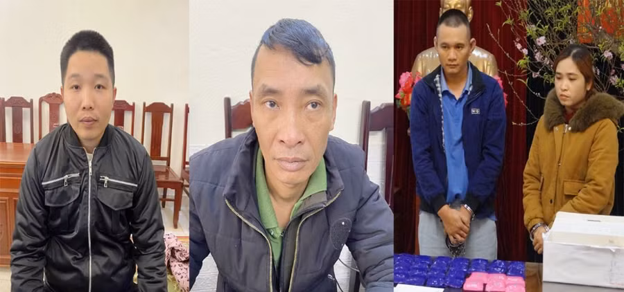 Các nghi phạm trong đường dây buôn bán ma túy. (Ảnh: CACC)