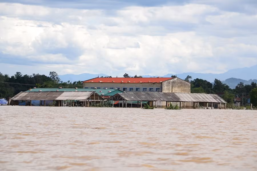 Trường THCS xã Thanh Xuân, Thanh Chương giữa mênh mông nước