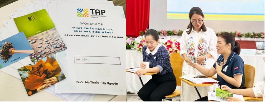 Cô Tuỳ Anh tổ chức hội thảo “Phát triển năng lực” dành cho giáo viên và cấp quản lý các trường MN Buôn Ma Thuột được tổ chứctại Trường MN Hoạ Mi - TP Buôn Ma Thuột. Cô Tuỳ Anh tổ chức hội thảo “Phát triển năng lực” dành cho giáo viên và cấp quản lý các trường MN Buôn Ma Thuột được tổ chứctại Trường MN Hoạ Mi - TP Buôn Ma Thuột.