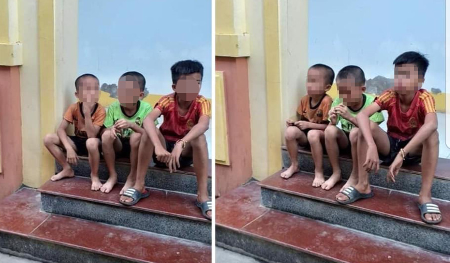 Ba cháu bé cùng trú tại xã Phúc Sơn, huyện Anh Sơn, Nghệ An. Ba cháu bé cùng trú tại xã Phúc Sơn, huyện Anh Sơn, Nghệ An.