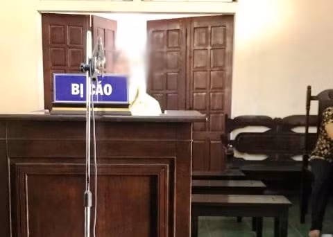 Bị cáo Lê Chung M. tại phiên tòa.